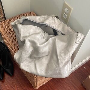 Elegant Silver Tote Bag
